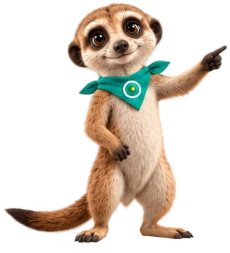 Maskot OAZEE ukazuje na ponuku v príspevku na Instagrame